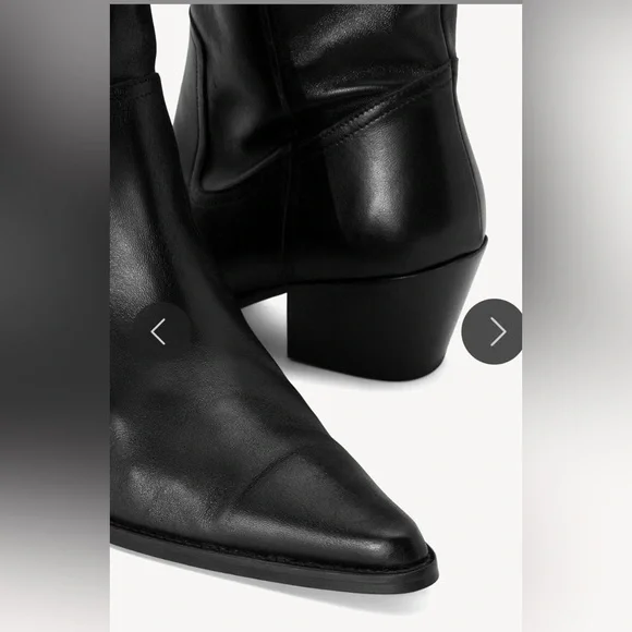 STAUD JUNE BOOTS BLACK LEATHER SIZE 39 🖤 - Picture 5 of 12